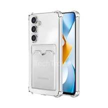 Samsung Uyumlu Galaxy S24 Plus Kılıf Kartlıklı Kamera Çıkıntılı Şeffaf Darbe Korumalı A Kalite Kapak