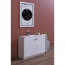 Flor Utfak Yemek Çalışma Masası Katlanabilir Dolaplı Balkon Ofis