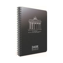 Dark Spiralli Plastik Kapak Defter 17x24 50 Yaprak Çizgisiz 2673 Gıpta Çok Renkli