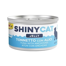 Gimcat Shinycat Sos İçinde Jelly Ançüezli Ton Balığı Yetişkin Kedi Konserve Maması 70 Gr
