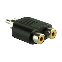 1 Rca Erkek 2 Rca Dişi Çevirici Jack Beyaz - Çok Renkli