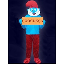 Çocuk Şirin Baba Kostümü Renkli Çok Renkli
