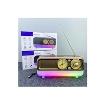 Şarjlı Rgb Nostaljik Radyo Fm/am/sw, Usb, Tf Kart Bluetooth Hoparlör