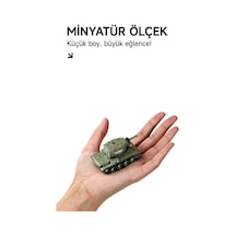 1:64 Rc Mini Tank Seti - Kızılötesi Savaş Özellikli 2'li Sesli Ve Işıklı Uzaktan Kumandalı Tank