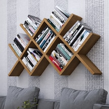 Çapraz Kitaplık Mdf Ceviz