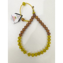 Omari İmzalı Sertifikalı Alman Faturan Sıkma Kehribar Tesbih 12x13 Mm Küre Kesim