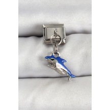 316l Çelik Sallantılı Köpekbalığı Model Gümüş Renk Nomination Charm Çok Renkli