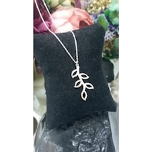 Gümüş Zeytin Dalı Kolye 453833438