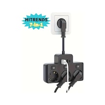 Xuweiwei Siyah 3 Cikisli 4 Usb Portlu Coklu Usb Priz Bagimsiz Anahtar Kontrollu Kablolu Cift Fisli Tasinabilir Sarj Cihazi Ev Ofis Seyahat