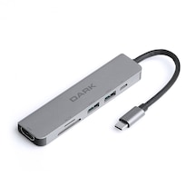 Dark DK-AC-U31X38 USB 3.1 Type-C 6 in 1 HDMI-TF SD Kart -USB 3.0