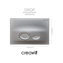 Creavit Drop Mat Gri Boyalı Kumanda Paneli  GP2002.00 Gri
