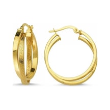 Sembolgold Altın Halka Küpe 14 Ayar İtaly 4,20 Gr