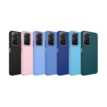 Kilifone - Redmi Note 11 Global Uyumlu Kılıf Metal Çerçeve Ve Buton Tasarımlı Silikon Luna Kapak - Lila - T25114