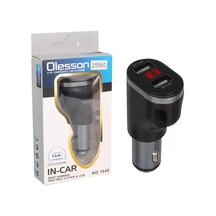 Sh Olesson 1648 12-24v Çift Usb Girişli 5v-2.4a Dijital Voltaj Ekranlı Araç Çakmaklık Şarj Aleti Najmaddin