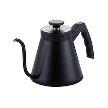 Barista Kahve Gooseneck Kettle - Çelik Kahve Demleme Dripper Kettle - İndüksiyonlu - Paslanmaz Çelik - Siyah, Slim - 1200 Ml Çok Renkli