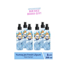 Yumoş Jet Fresh Giysi Spreyi Lilyum 6 x 200 ML