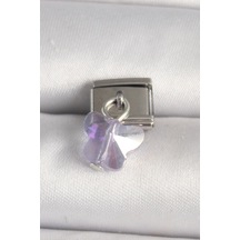 316l Çelik Gümüş Renk Mor Zirkon Taşlı Nomination Charm Çok Renkli