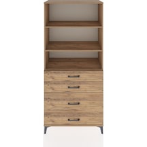 Hyperion Dolap 3 Raflı 4 Çekmeceli 88x44x195 Çam-çam Atlas Çam