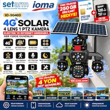 Ioma Io-sg403 4g Solar 4 Lens 1 Ptz Güvenlik Kamerası