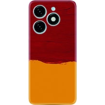 Tecno Uyumlu Spark 20 Spark 20c Kılıf Silikon Desen Özel Seri Sarı Kırmızı Boya 1708