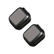 Lumaworld Siyah 2'li Lüks Kulaklık Kılıfı, Airpods Uyumlu Kablosuz Kulaklık Aksesuar Organizer Çantası Siyah 2'li Paket