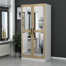 Kale 2 Kapaklı Aynalı Dolap - Pera Ceviz 190cm Ceviz