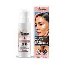 Different Professional El, Yüz, Vücut Bakım Kremi, Su Bazlı, Yoğun Nemlendirici, Yağlı His Bırakmayan Formül, 100ml
