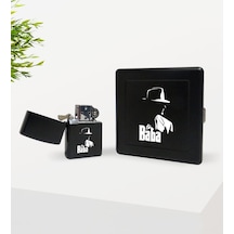 Bk Home Baba Godfather Tasarımlı Siyah Metal Sigara Tabakası ve B N11.258