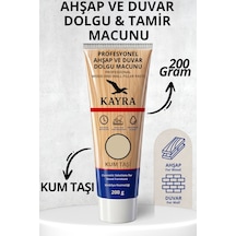 Kum Taşı Renk Ahşap Ve Duvar İçin Tamir Macunu Kullanıma Hazır 200 Gr Mobilya Dolgu Çatlak Giderici Çizik Kapatıcı Parke Sehpa Kapı Ahşap Merdiven Parke Çizik Giderme Macunu Ahşap Tamirat Dolgusu Kum Taşı Kum Taşı