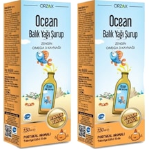 Ocean Balık Yağı Şurup Portakal Aromalı 150 ML 2 Adet