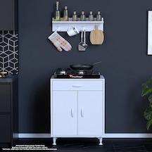 Modilayn Birce L-65 X 87 X 48 Cm Tüp Bölmeli Set Ocak Altı Dolap Ve Baharat Rafı