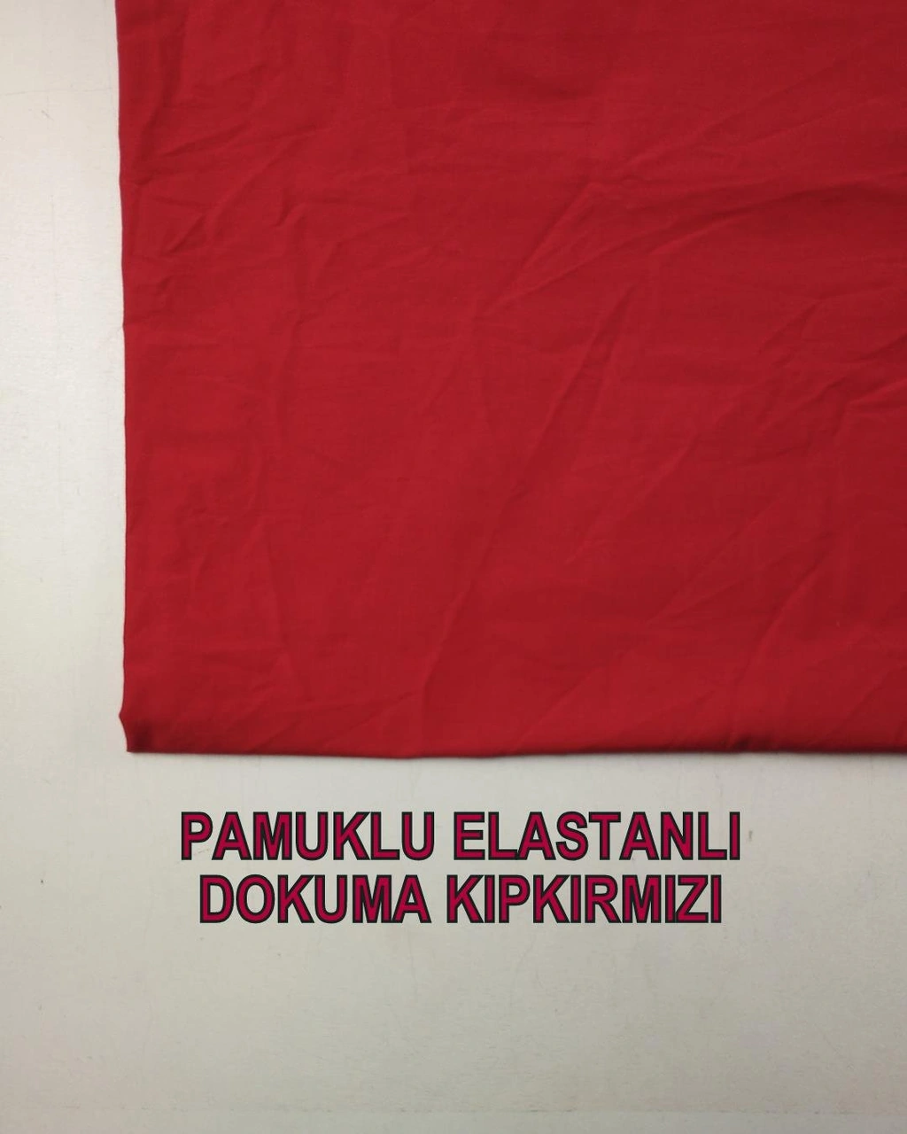 Astarlık Boyuna Esnek Dokuma Kırmızı Renkteen: 140 Cm-2490 Renkli