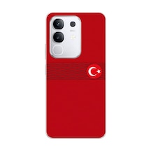 Vivo Y29 Uyumlu Türk Milli Takım Izgara Desenli Forma Baskılı Silikon Kılıf Renkli