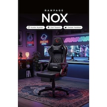 Nox Bel Ve Boyun Destekli Carbon Deri Siyah/kırmızı Oyuncu Koltuğu Kl-r43 Kırmızı - Siyah