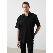 Lcw Vision Siyah Regular Fit Kısa Kollu Erkek Dokulu Gömlek Lcw Vision Siyah Regular Fit Kısa Kollu Erkek Dokulu Gömlek