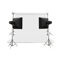 Hs Stüdyo Teknik 270x580cm Beyaz Taşınabilir Kumaş Fon Perdesi