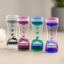 Çift Katlı Sulu Kum Saati Dar Şişe, 13.7 X 5.2 X 3.3 Cm Standart
