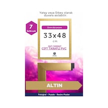 Altın-21mm-33x48 Cm Mat Pvc Li Camsız Fotoğraf Puzzle Belge Çerçeve Yatay Dikey Asılabilme. 10324443