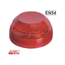 Teknim Tfs-3192r Konvansiyonel Yangın Alarm Sireni Flaşörlü Ve Sirenli, En54 Sertifikalı Kırmızı