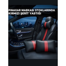 Jeep Cherokee 1998 - 2005 Oto Koltuk Kırmızı Şerit Boyun Yastığı 2 Adet 1