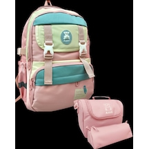 A. Collection Level 3 Lü İlkokul Çantası Fos. Pembe Çok Renkli