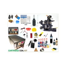 Dijital Adaptörlü Cartrıdge Kartuşlu Iron Coıl Dövme Seti - 2 Y