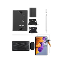 Oteeto Tab12 Pro 10.1inç Uyumlu 4in1 Set Klavye Mouse Kılıf Kalem Ekran Koruyucu