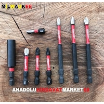 Milwaukee Yıldız Bits Uç Uzatma Seti Yıldız Sıkma Uç Cobalt Set 8