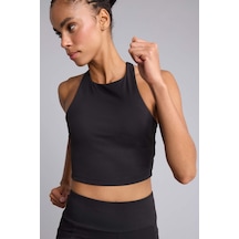 Defacto Ultra Yumuşak Orta Destekli Bisiklet Yaka Crop Sporcu Bra H5306ax26aubk81 Siyah-bk81