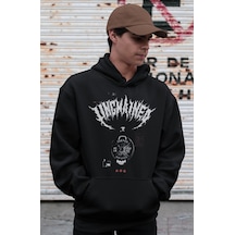 Sevbano Tasarım Bodybuilding Fitness Baskılı Unisex Oversize Sporcu Hoodi Siyah