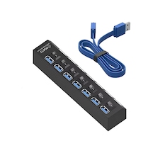 A5258 7 Portlu Usb 3.0 Hub Anahtarlı Çoklayıcı Çoğaltıcı Switch