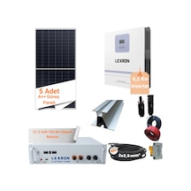 6,2 Kw Lityum Akülü Güneş Enerjili Bağ Evi Hobi Bahçesi Paketi - Tam Set Montaja Hazır