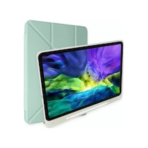 Apple iPad 2022 10.9 10.nesil Kılıf Kalemlikli Mars Tablet Kılıfı - Açık Yeşil