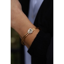 Yenigün Kuyumculuk 14 Ayar Altın Ema Taşlı Kalp Modeli Ajda Ve Kolye Charm Kly33979